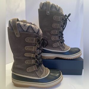 Sorel Womens Joan of Arc Knit II Gray Suede Boot Size 6.5
NL2142-383